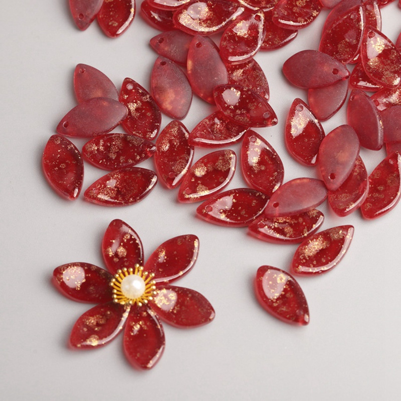 Jewelry Making Drill - 10pcs 19x10mm Flower Petal Shape Foil