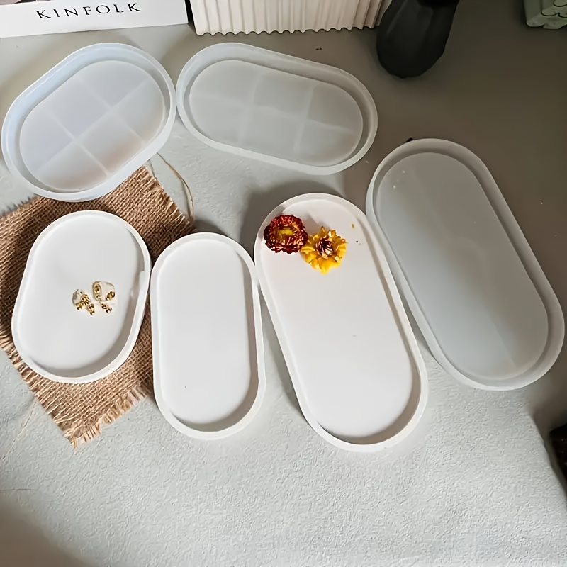 Jewelry Making Board - Oval silicone mold for concrete, plaster,and