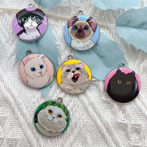 10pcs cartoon animal cat ename - Jewelry Making ulasan dan harga