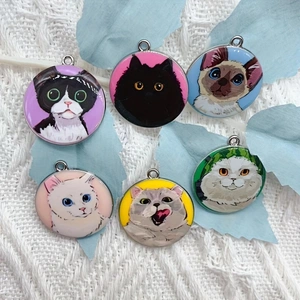 10pcs cartoon animal cat ename - Jewelry Making ulasan dan harga