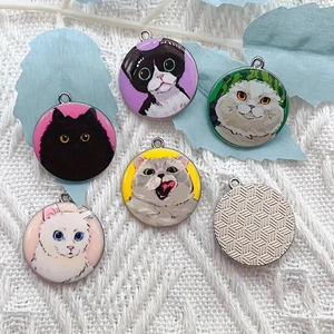 10pcs cartoon animal cat ename - Jewelry Making ulasan dan harga