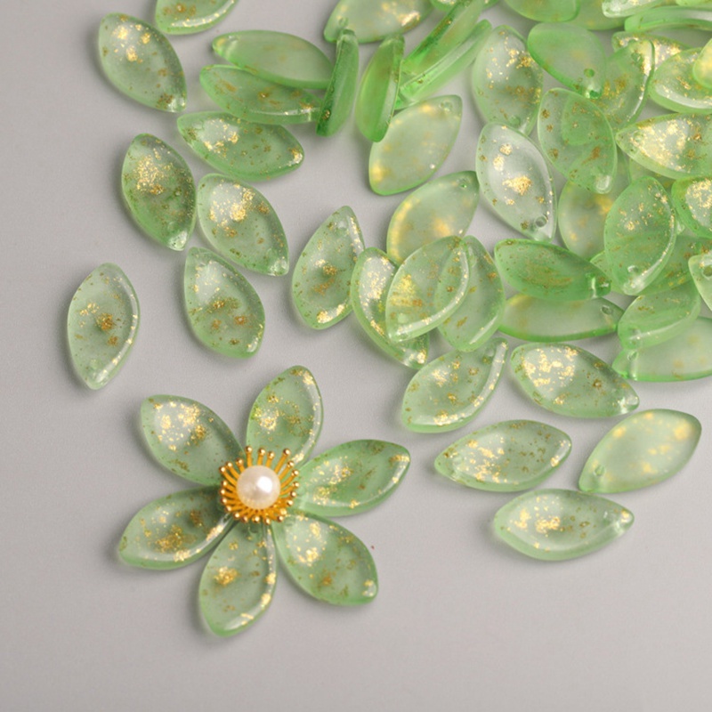 10pcs 19x10mm Flower Petal Sha - Jewelry Making Drill ulasan dan harga