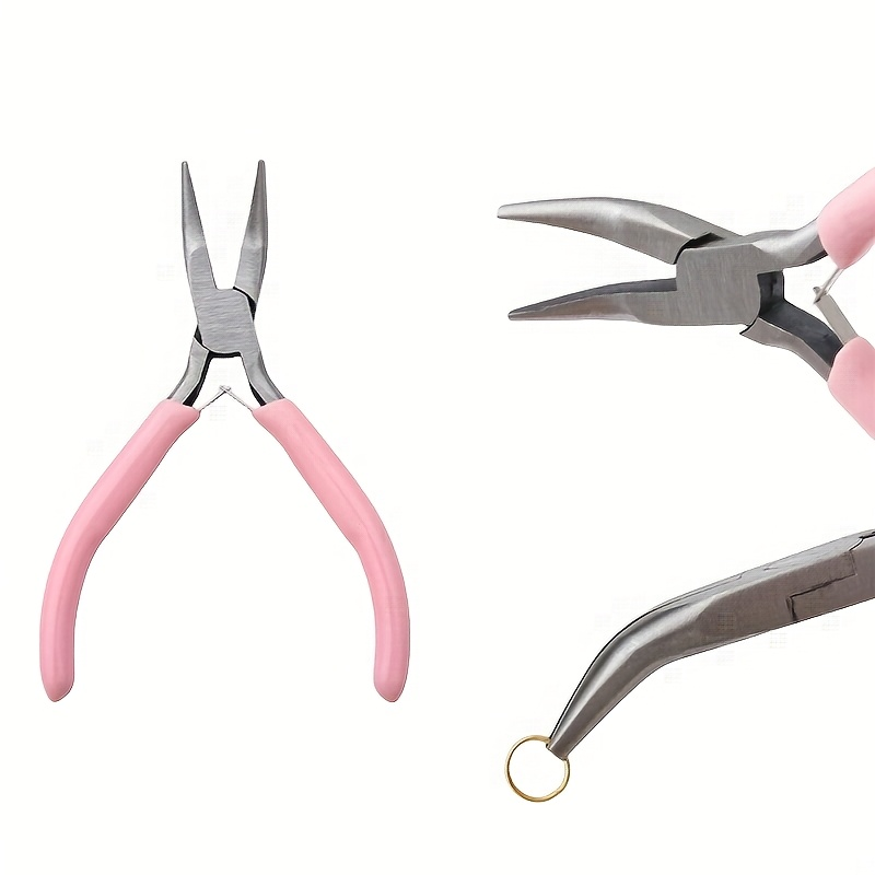 2pcs Curved Mouth Pliers Pink/ - Jewelry Making Pliers ulasan dan harga