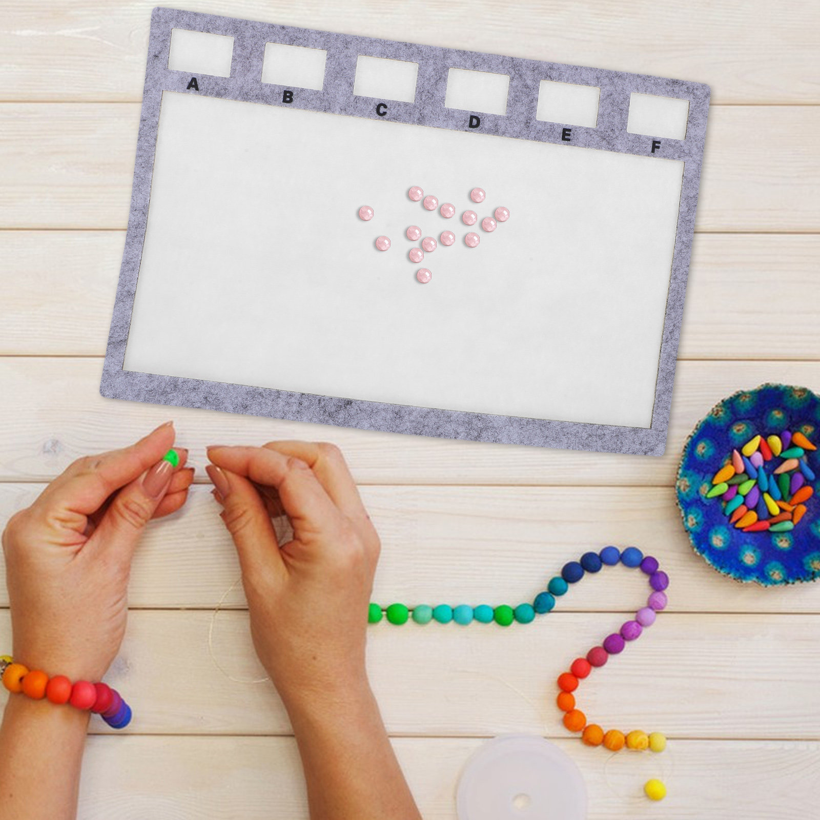 Felt Bead Mat Bracelet Bead Bo - Jewelry Making Board ulasan dan harga