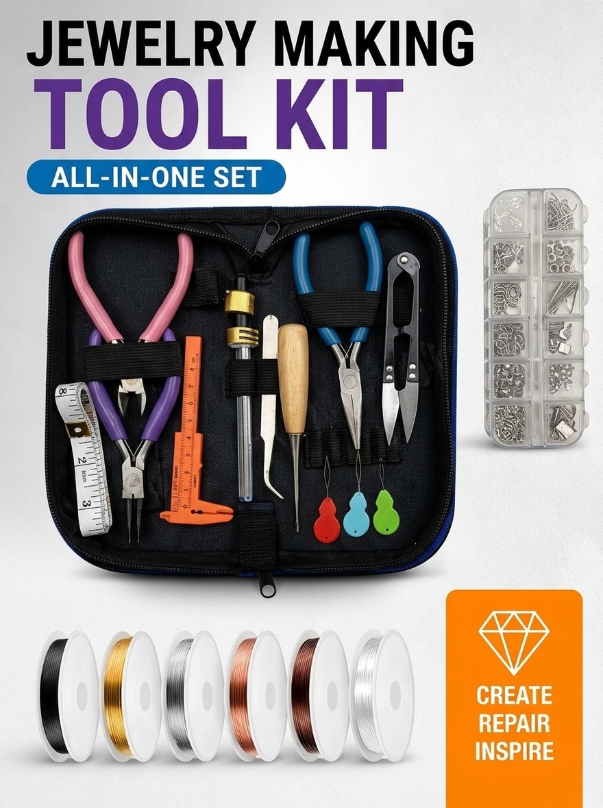 Jewelry Making Tool Kit with S - Jewelry Making Pliers ulasan dan harga