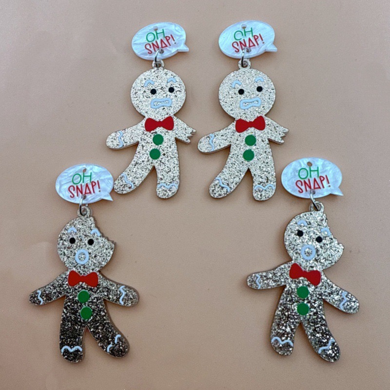 10pcs Cute Christmas Gingerbre - Jewelry Making ulasan dan harga