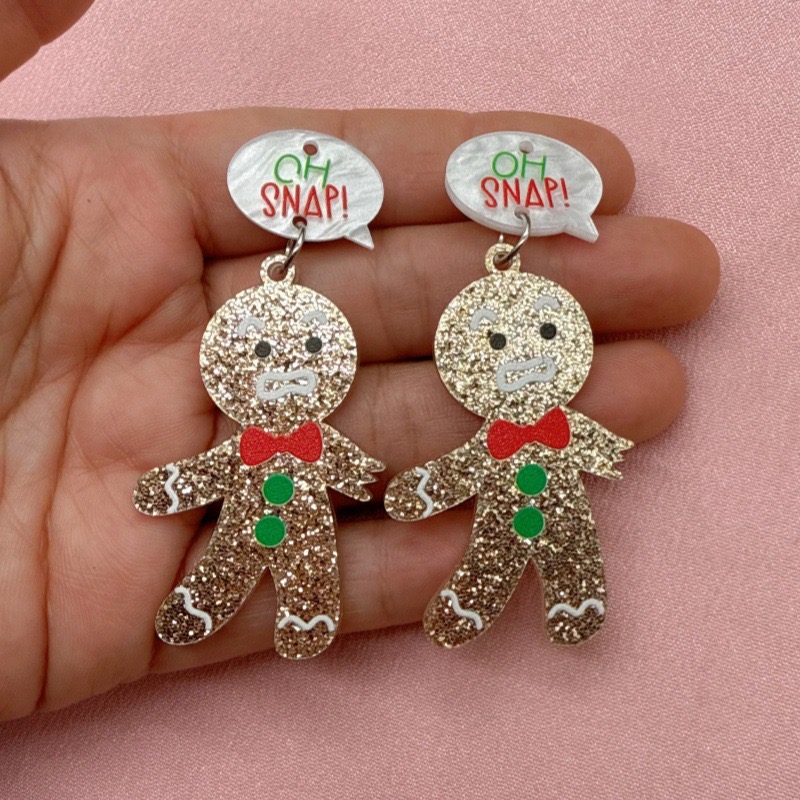 10pcs Cute Christmas Gingerbre - Jewelry Making ulasan dan harga