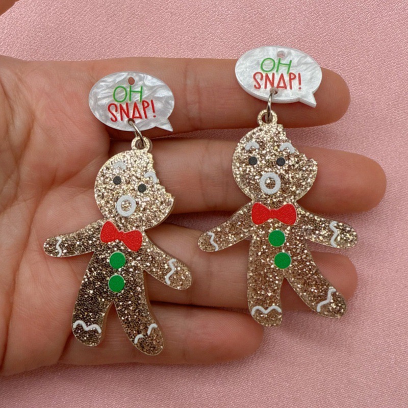 10pcs Cute Christmas Gingerbre - Jewelry Making ulasan dan harga