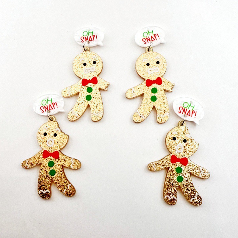 10pcs Cute Christmas Gingerbre - Jewelry Making ulasan dan harga