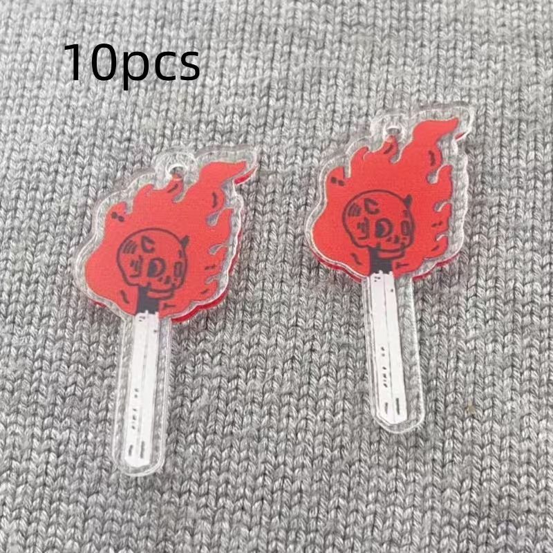 10pcs acrylic skull pendant, D - Jewelry Making ulasan dan harga