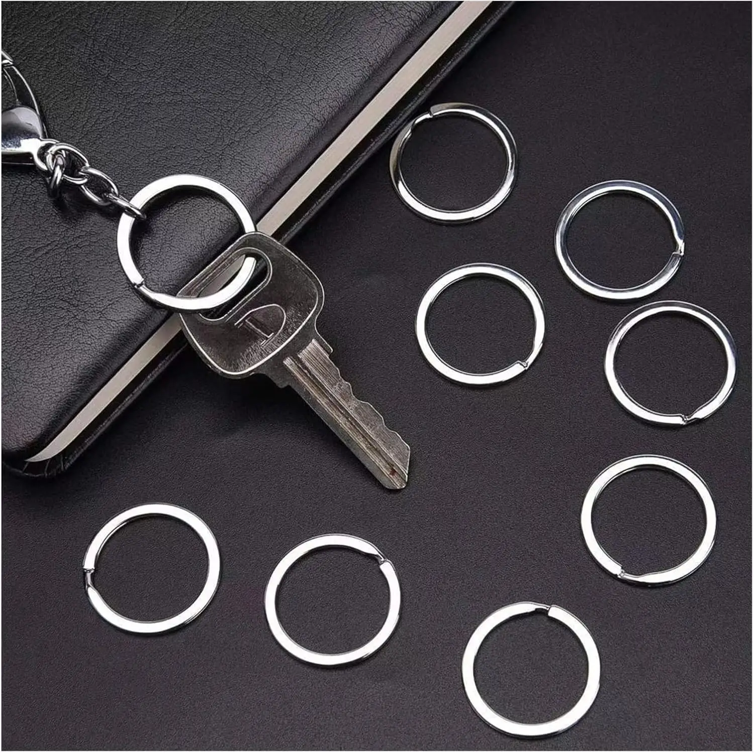 20pcs Stainless Steel Key Ring - Jewelry Making ulasan dan harga