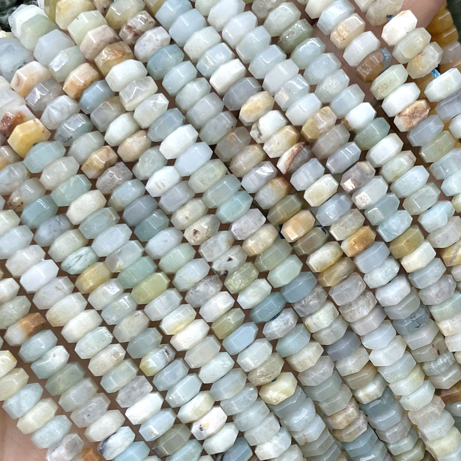 Natural Stone Faceted Flat Ron - Jewelry Making Amazon ulasan dan harga