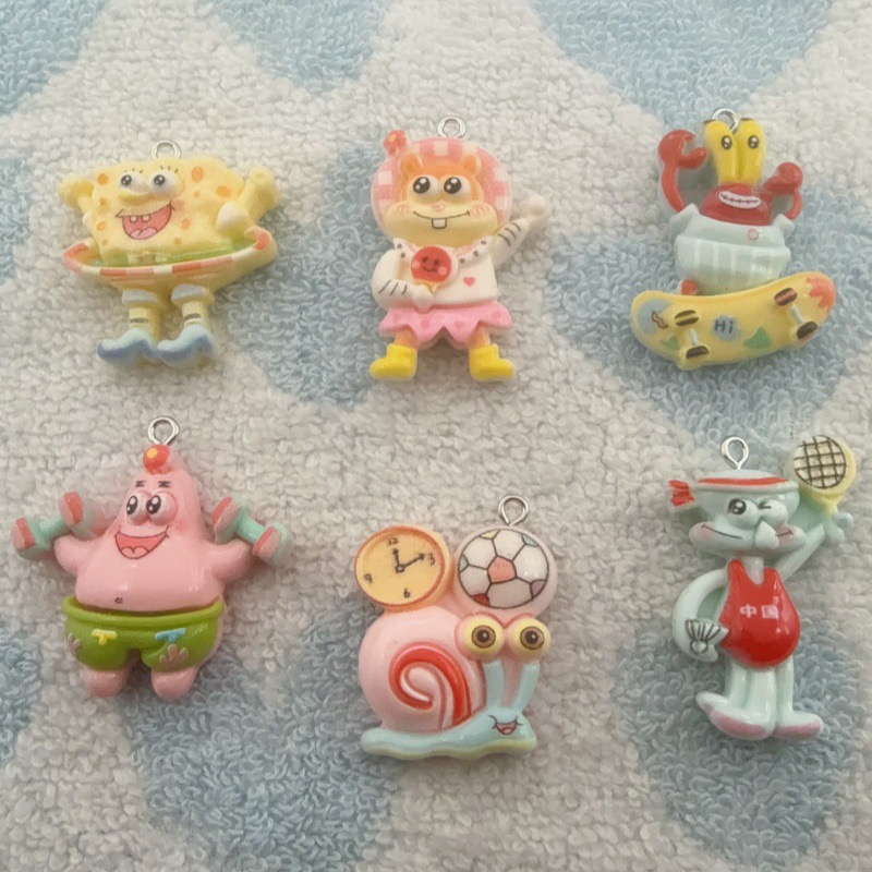 10pcs cartoon resin pendant, D - Jewelry Making ulasan dan harga