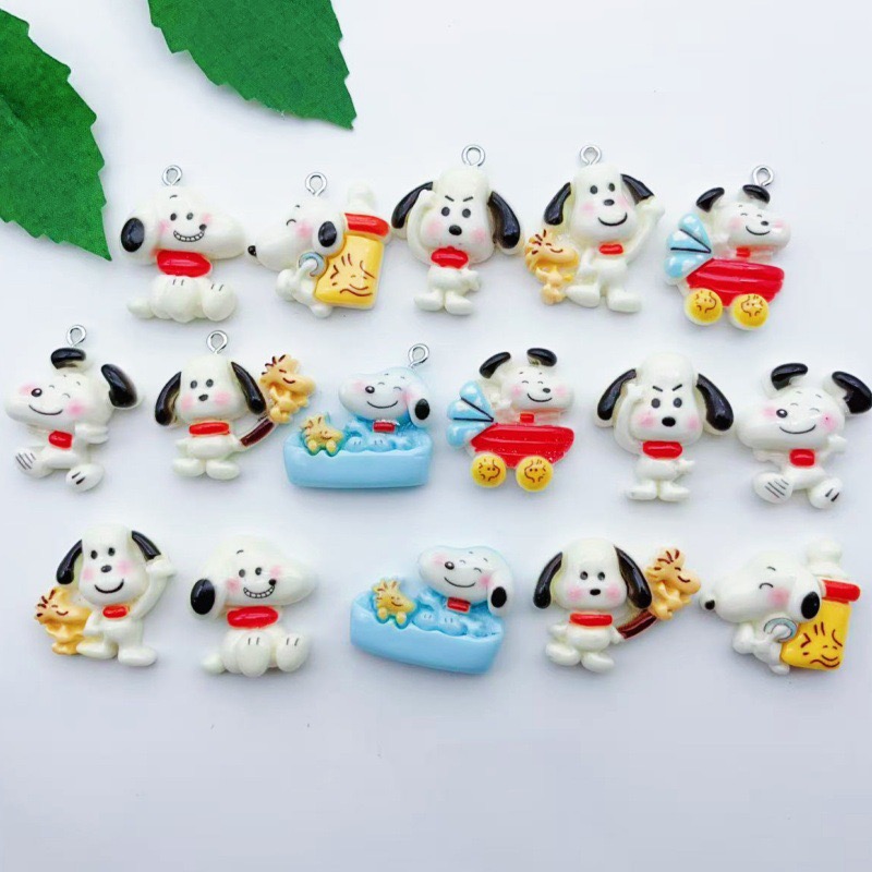 12pcs resin cartoon dog pendan - Jewelry Making ulasan dan harga