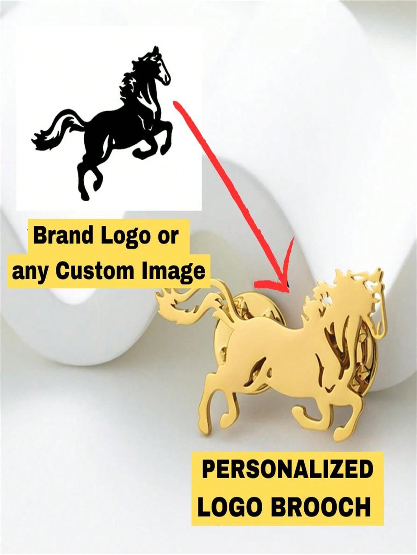 Personalized custom brooch, mo - Jewelry Making Board ulasan dan harga