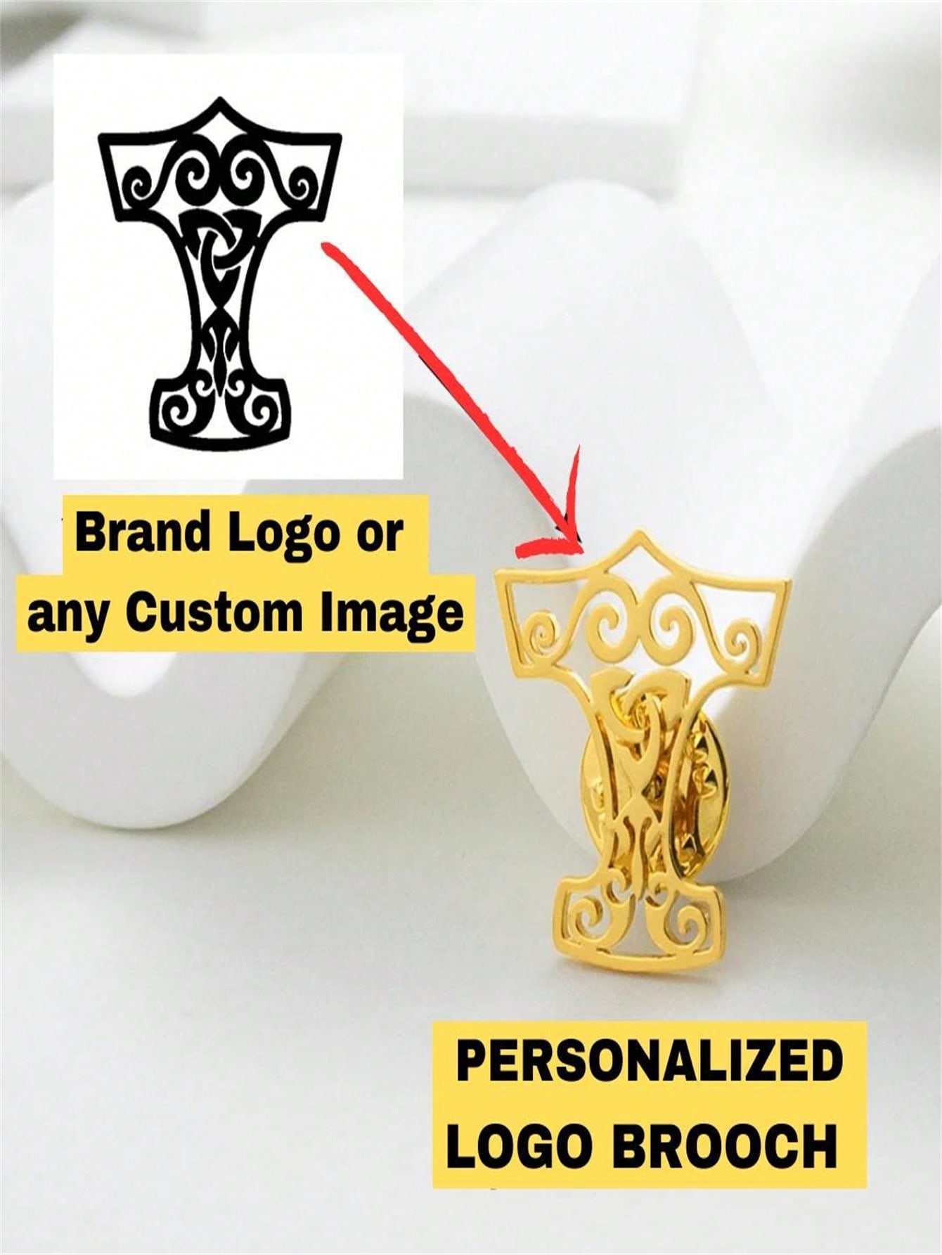 Personalized custom brooch, mo - Jewelry Making Board ulasan dan harga