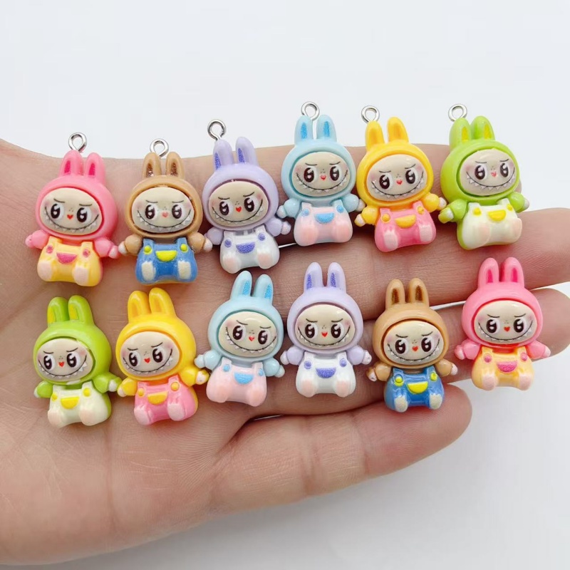 10Pcs Kawaii Rabbit Strawberry - Jewelry Making ulasan dan harga