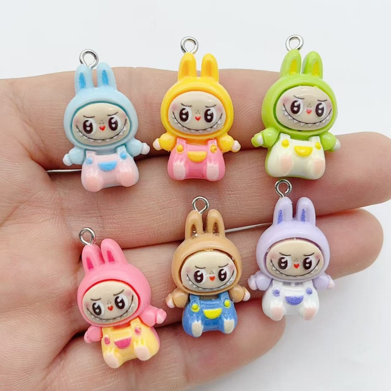10Pcs Kawaii Rabbit Strawberry - Jewelry Making ulasan dan harga