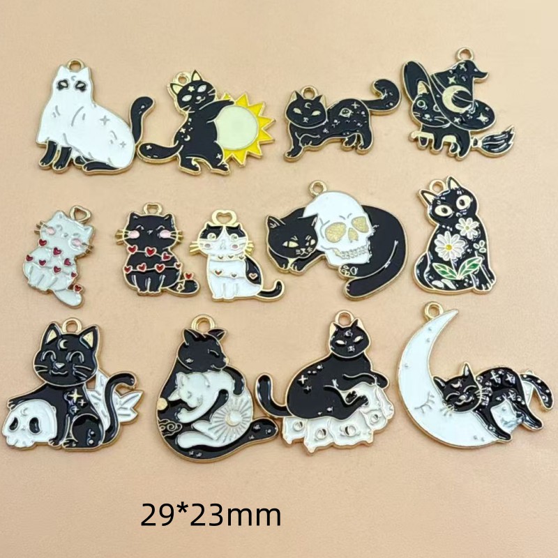 10pcs Original Alloy Enamel Bl - Jewelry Making ulasan dan harga