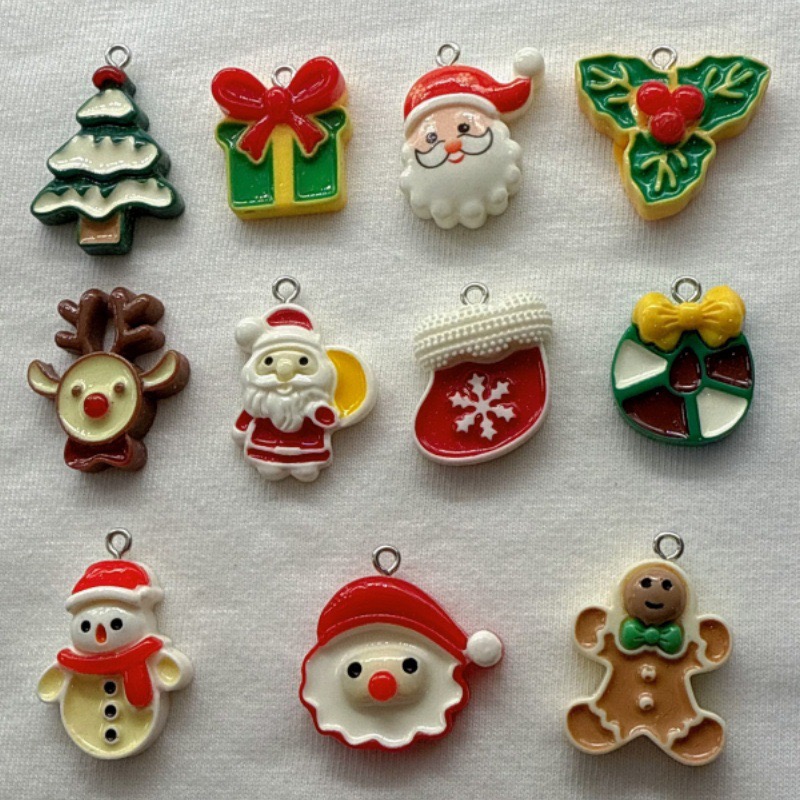 10pcs Christmas Cartoon Series - Jewelry Making ulasan dan harga