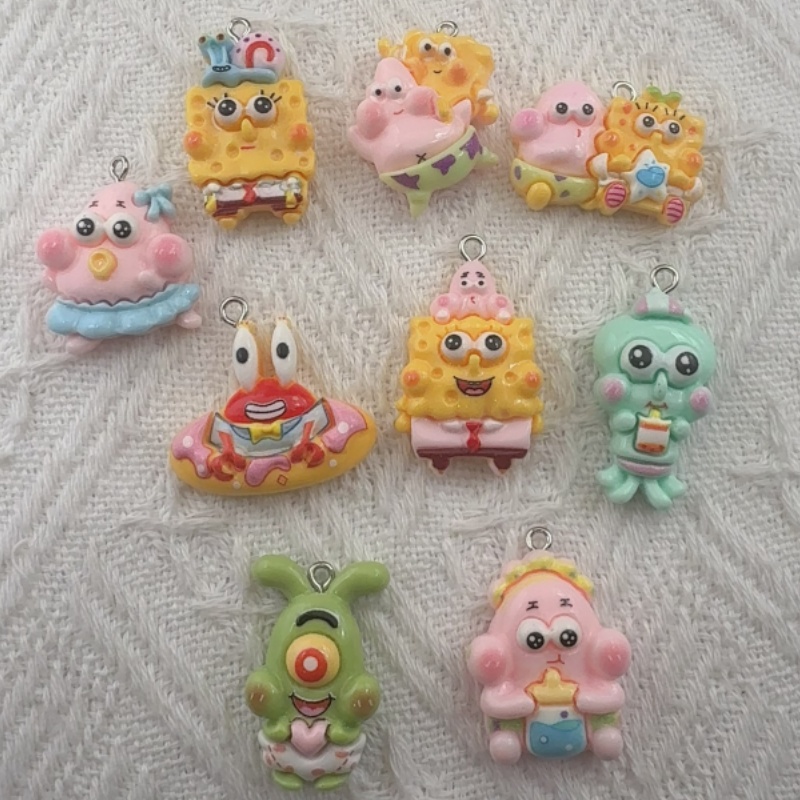 10pcs cartoon resin pendant, D - Jewelry Making ulasan dan harga