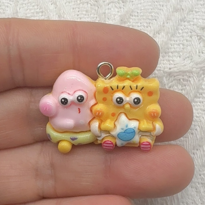 10pcs cartoon resin pendant, D - Jewelry Making ulasan dan harga