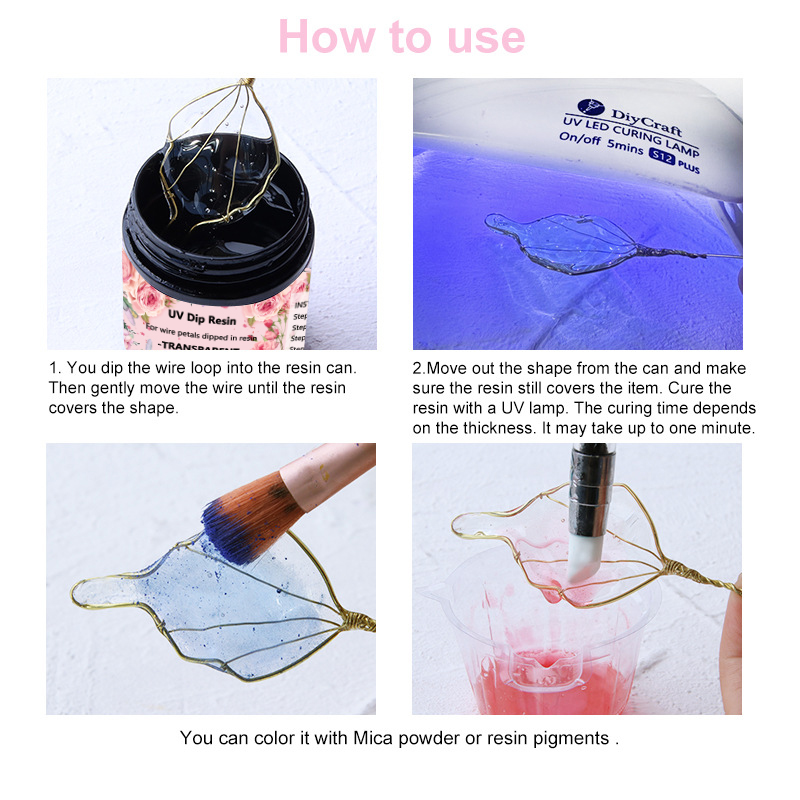 40/100/200g UV Dip Resin Glue  - Jewelry Making At Home ulasan dan harga